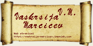 Vaskrsija Marčićev vizit kartica